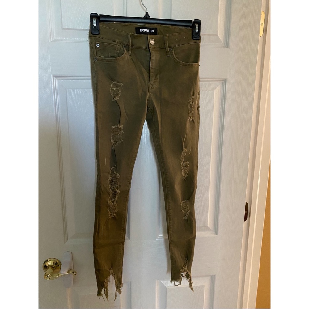 Mid rise super stretch ankle mid rise legging jean